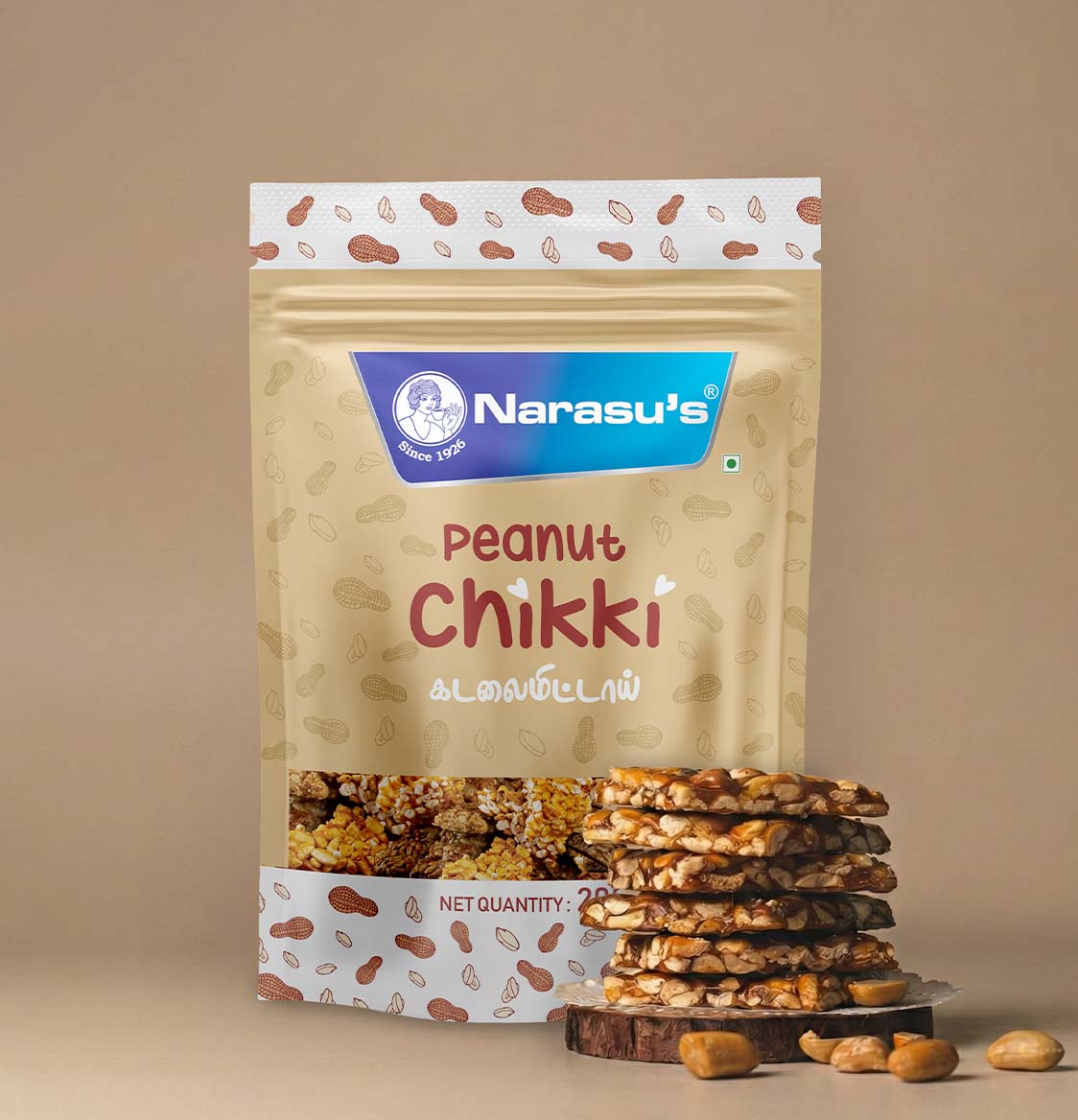 peanut chikki pouch